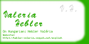 valeria hebler business card